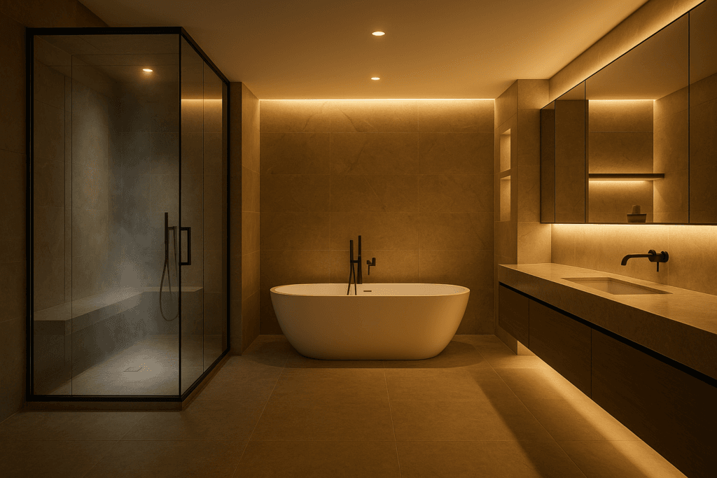Luxury Home Automation in North & West Vancouver - HomeSphere Automation HomeSphere Lite Bespoke - Bathroom